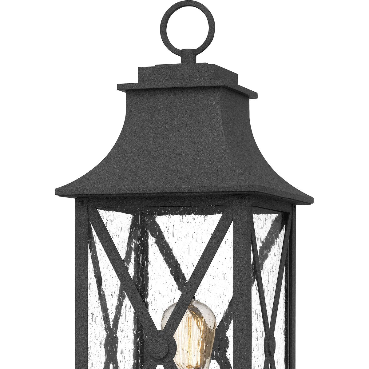 Ellerbee Outdoor Post Lantern - Mottled Black