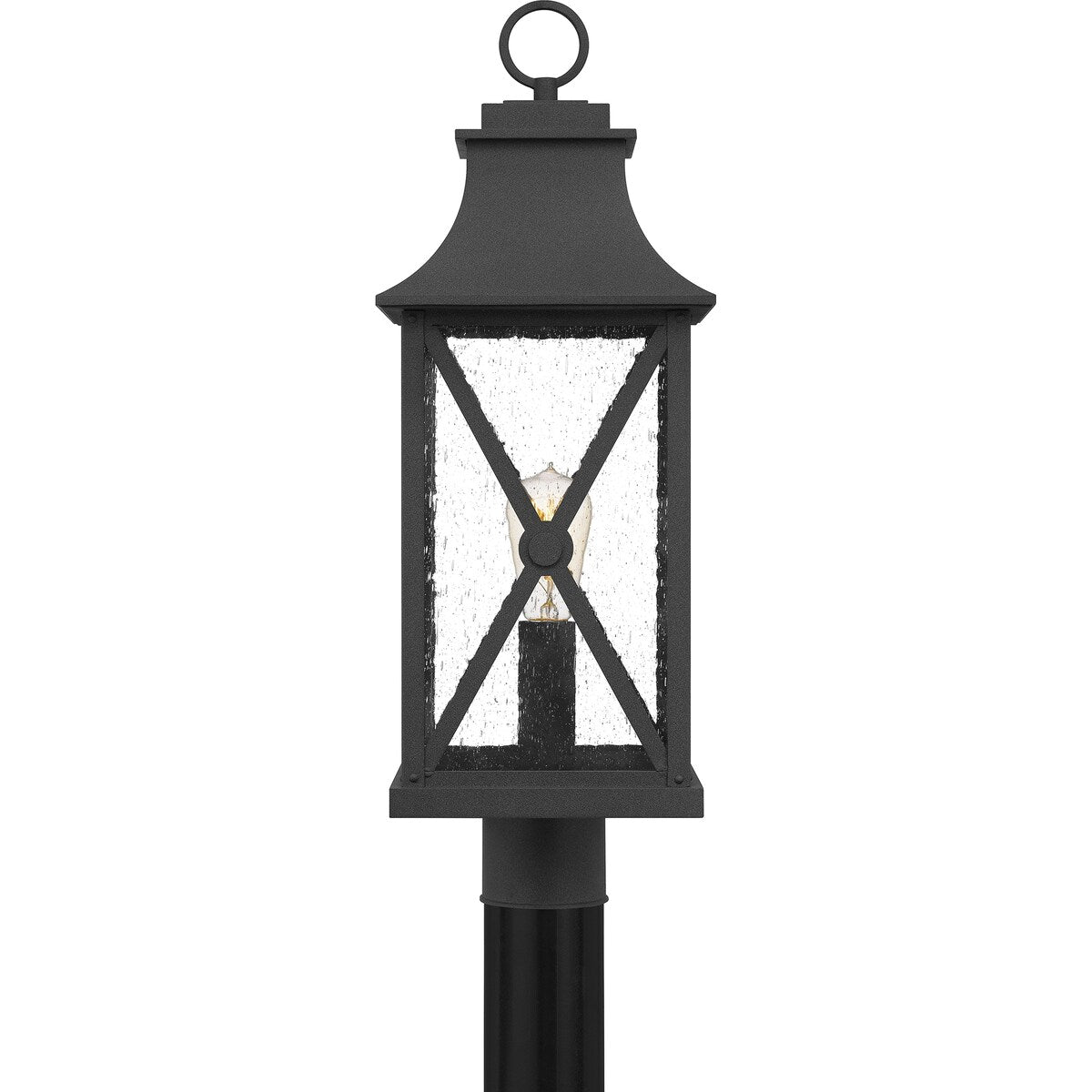 Ellerbee Outdoor Post Lantern - Mottled Black