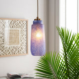 Artistic Weavers Ellington Contemporary Textured Glass 1-light Pendant - 5" x 5" x 14" - 5" x 5" x 14"