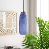 Artistic Weavers Ellington Contemporary Textured Glass 1-light Pendant - 5" x 5" x 14" - 5" x 5" x 14"
