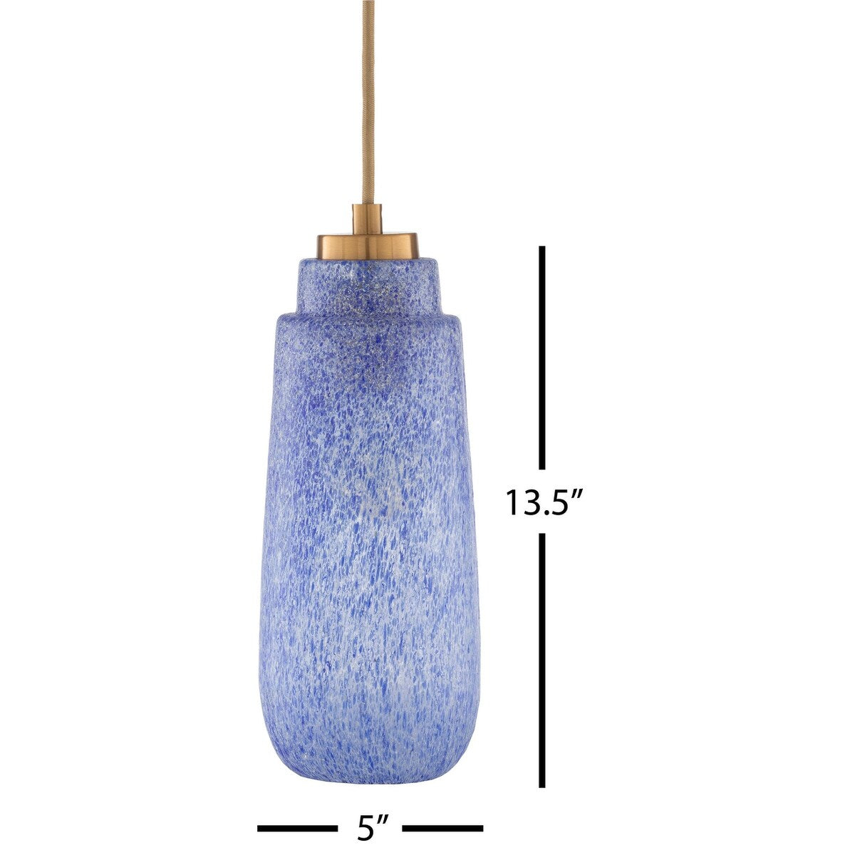 Artistic Weavers Ellington Contemporary Textured Glass 1-light Pendant - 5" x 5" x 14" - 5" x 5" x 14"
