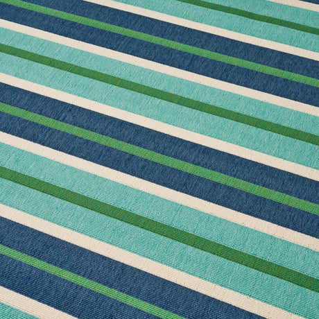 Ellis Blue/ Green Striped Indoor/ Outdoor Area Rug by Christopher Knight Home