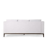 Elliston Fabric Contemporary 3-seater Sofa with Accent Pillows by Christopher Knight Home