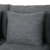 Elliston Fabric Contemporary 3-seater Sofa with Accent Pillows by Christopher Knight Home