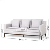 Elliston Fabric Contemporary 3-seater Sofa with Accent Pillows by Christopher Knight Home