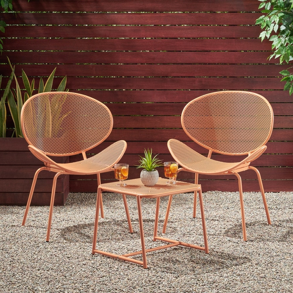 Elloree Outdoor Modern 2 Seater Chat Set by Christopher Knight Home