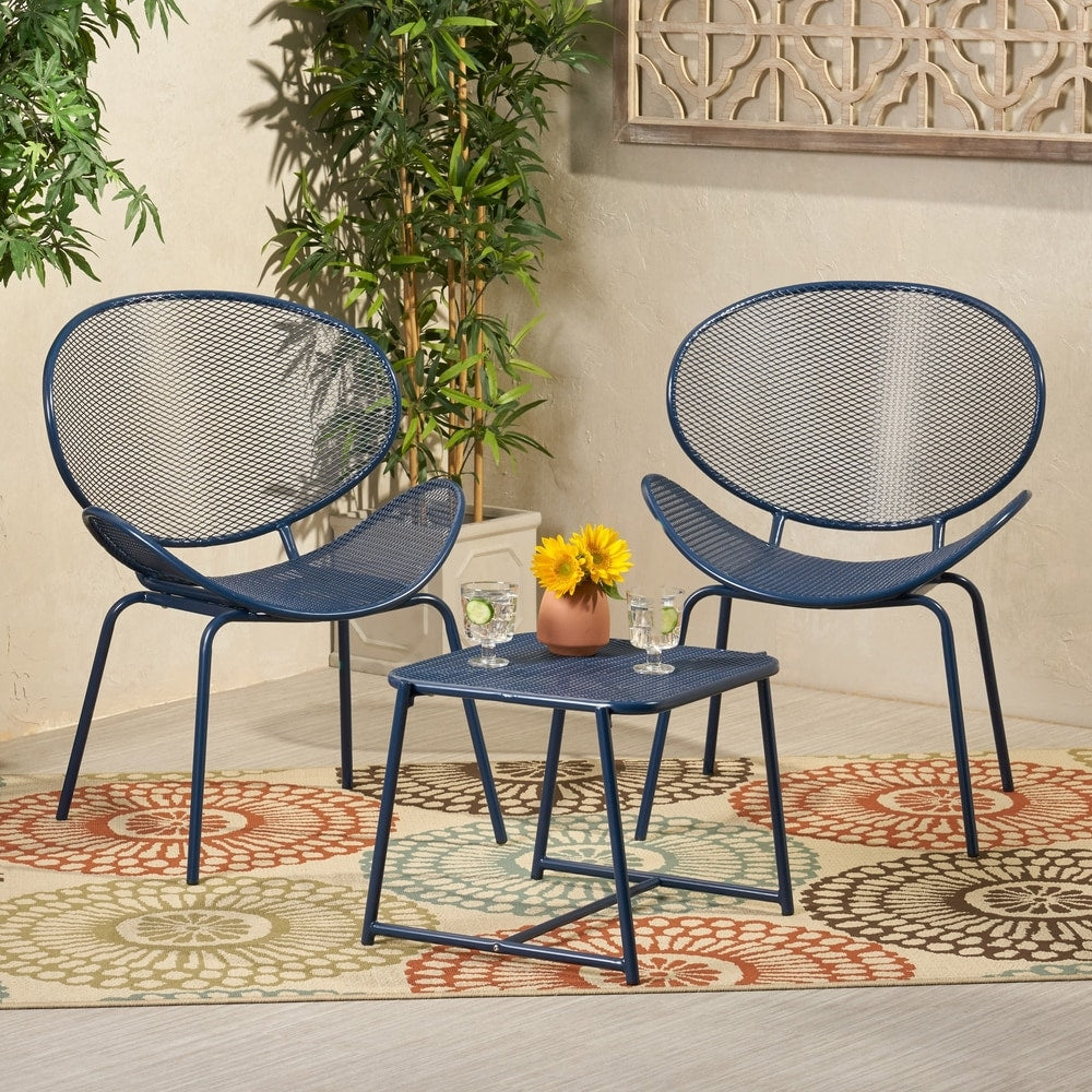 Elloree Outdoor Modern 2 Seater Chat Set by Christopher Knight Home