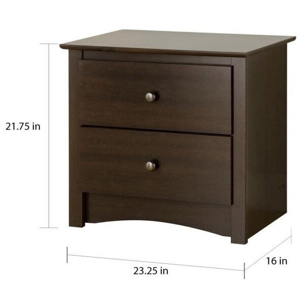 Ellsworth Espresso 2-drawer Nightstand