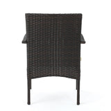 Elmar Outdoor 7 Piece Wood and Wicker Expandable Dining Set by Christopher Knight Home