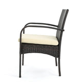 Elmar Outdoor 7 Piece Wood and Wicker Expandable Dining Set by Christopher Knight Home