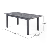 Elmar Outdoor 7 Piece Wood and Wicker Expandable Dining Set by Christopher Knight Home