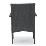 Elmar Outdoor 7 Piece Wood and Wicker Expandable Dining Set by Christopher Knight Home