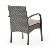 Elmar Outdoor 7 Piece Wood and Wicker Expandable Dining Set by Christopher Knight Home