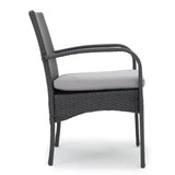 Elmar Outdoor 7 Piece Wood and Wicker Expandable Dining Set by Christopher Knight Home
