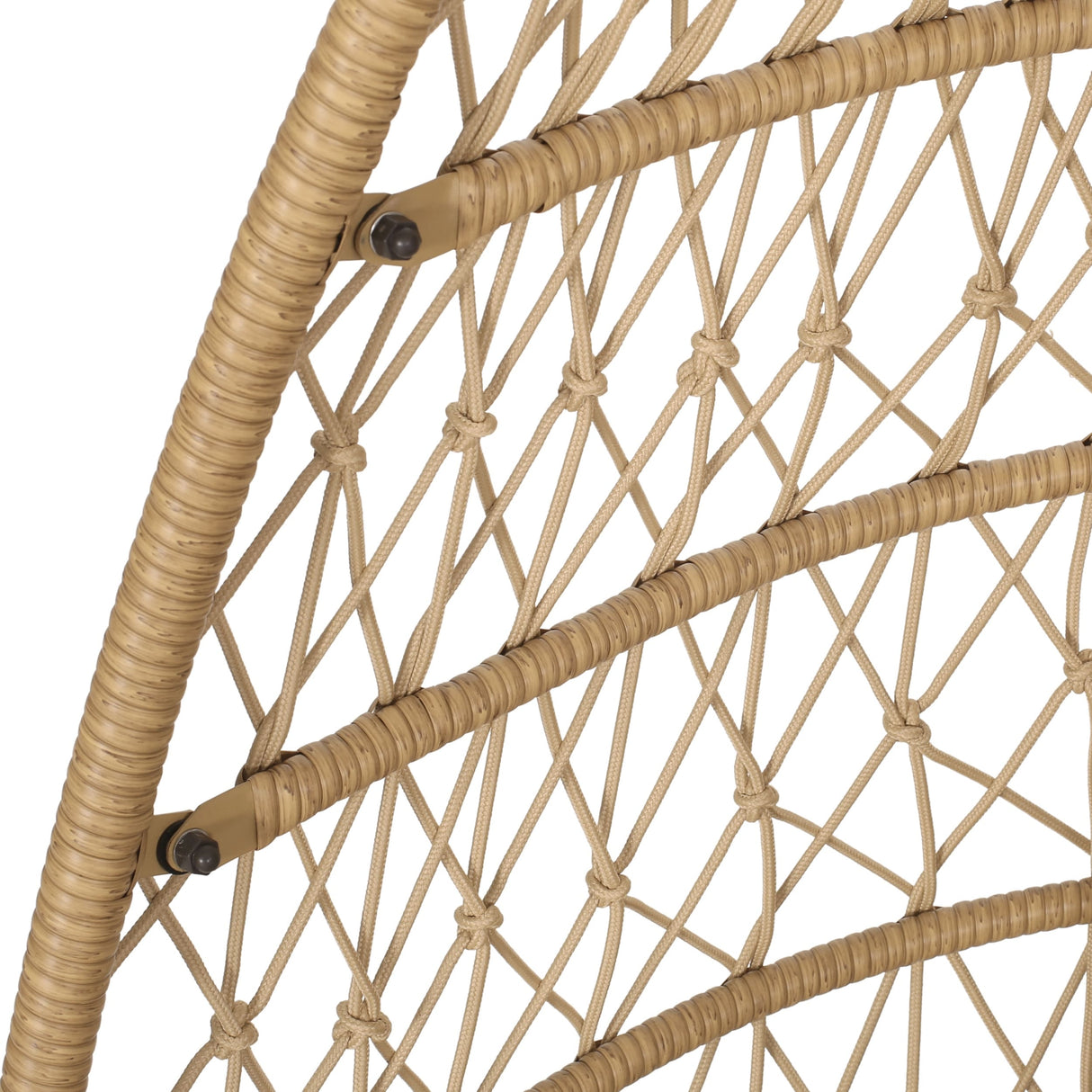 Elmcrest Outdoor Wicker and Rope Hanging Chair with Stand by Christopher Knight Home - 400 lb limit