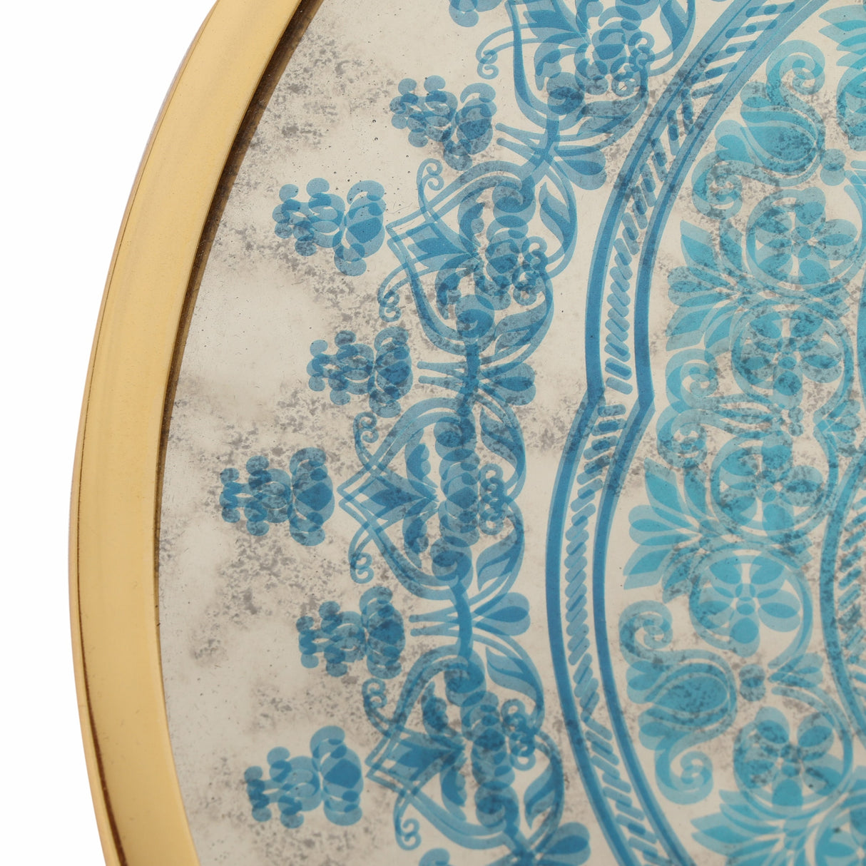 Elmira Oriental Handcrafted Round Tempered Glass Wall Accessory by Christopher Knight Home - 0.50" D x 12.25" W x 12.25" H