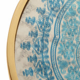 Elmira Oriental Handcrafted Round Tempered Glass Wall Accessory by Christopher Knight Home - 0.50" D x 12.25" W x 12.25" H
