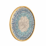 Elmira Oriental Handcrafted Round Tempered Glass Wall Accessory by Christopher Knight Home - 0.50" D x 12.25" W x 12.25" H