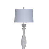 Lux Lighting 63'' Classic White Washed Coastal Floor Lamp - Classy Transitional - 3-Way Switch
