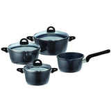Elo Black Vision Cast Aluminum 7-piece Nonstick Cookware Set