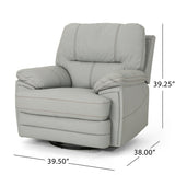 Elodie Bubba PU Faux Leather Swivel Power Recliner by Christopher Knight Home