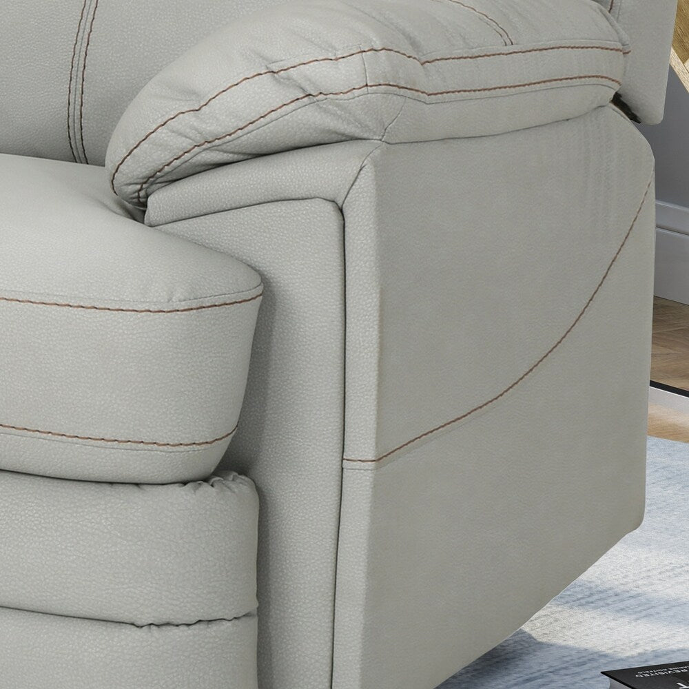 Elodie Bubba PU Faux Leather Swivel Power Recliner by Christopher Knight Home