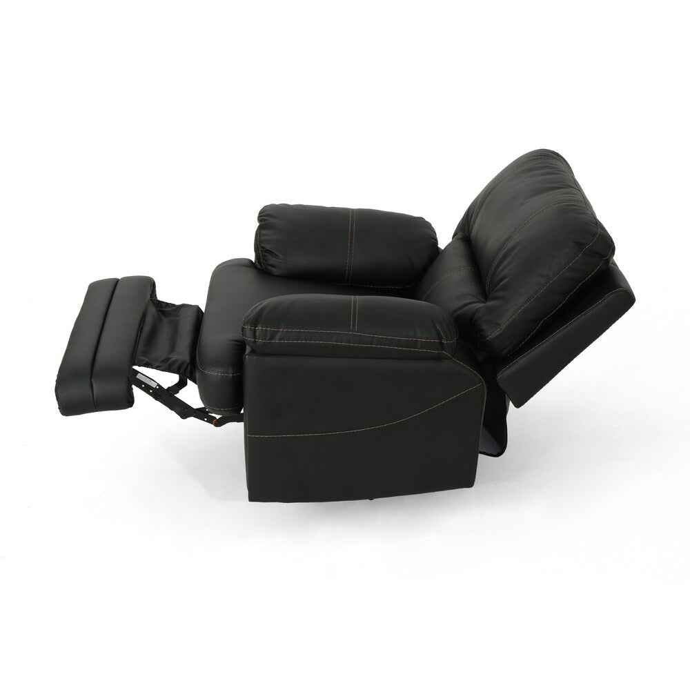 Elodie Bubba PU Faux Leather Swivel Power Recliner by Christopher Knight Home