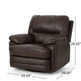 Elodie Bubba PU Faux Leather Swivel Power Recliner by Christopher Knight Home