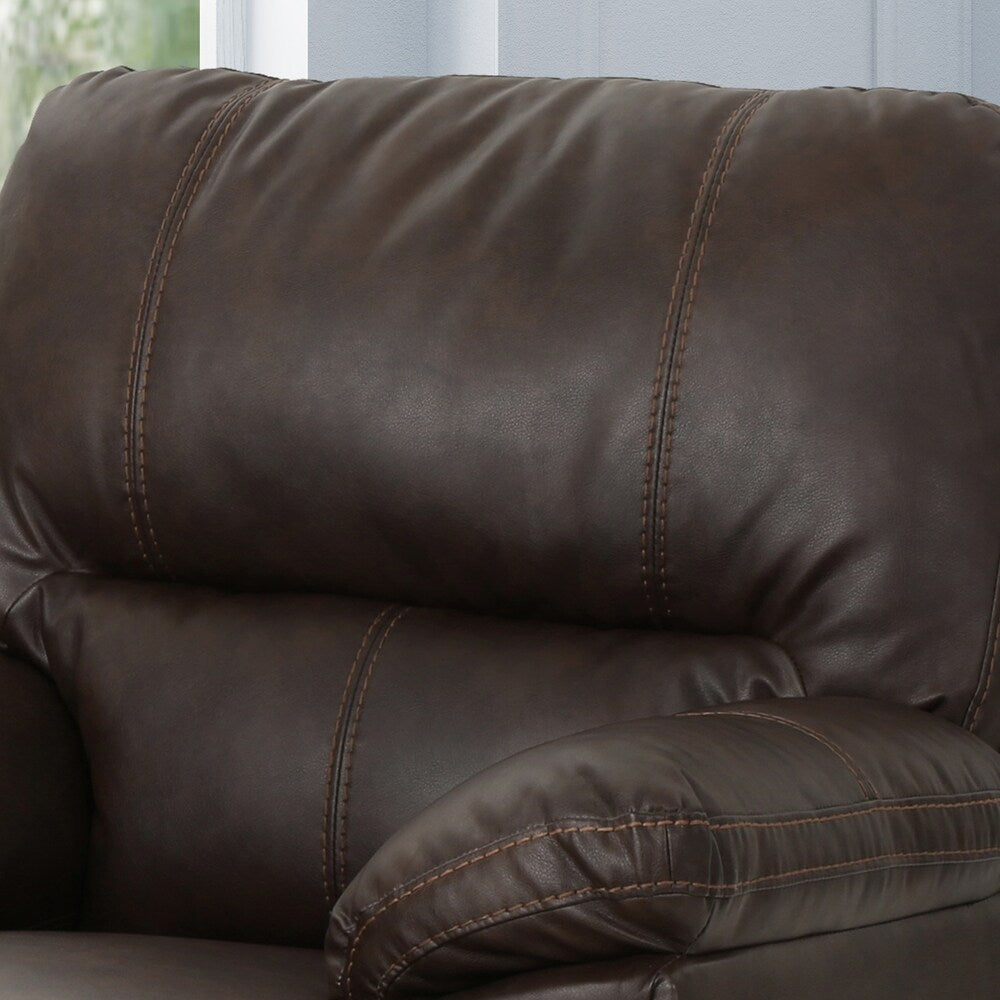 Elodie Faux Leather Swivel Power Glider Recliner by Christopher Knight Home