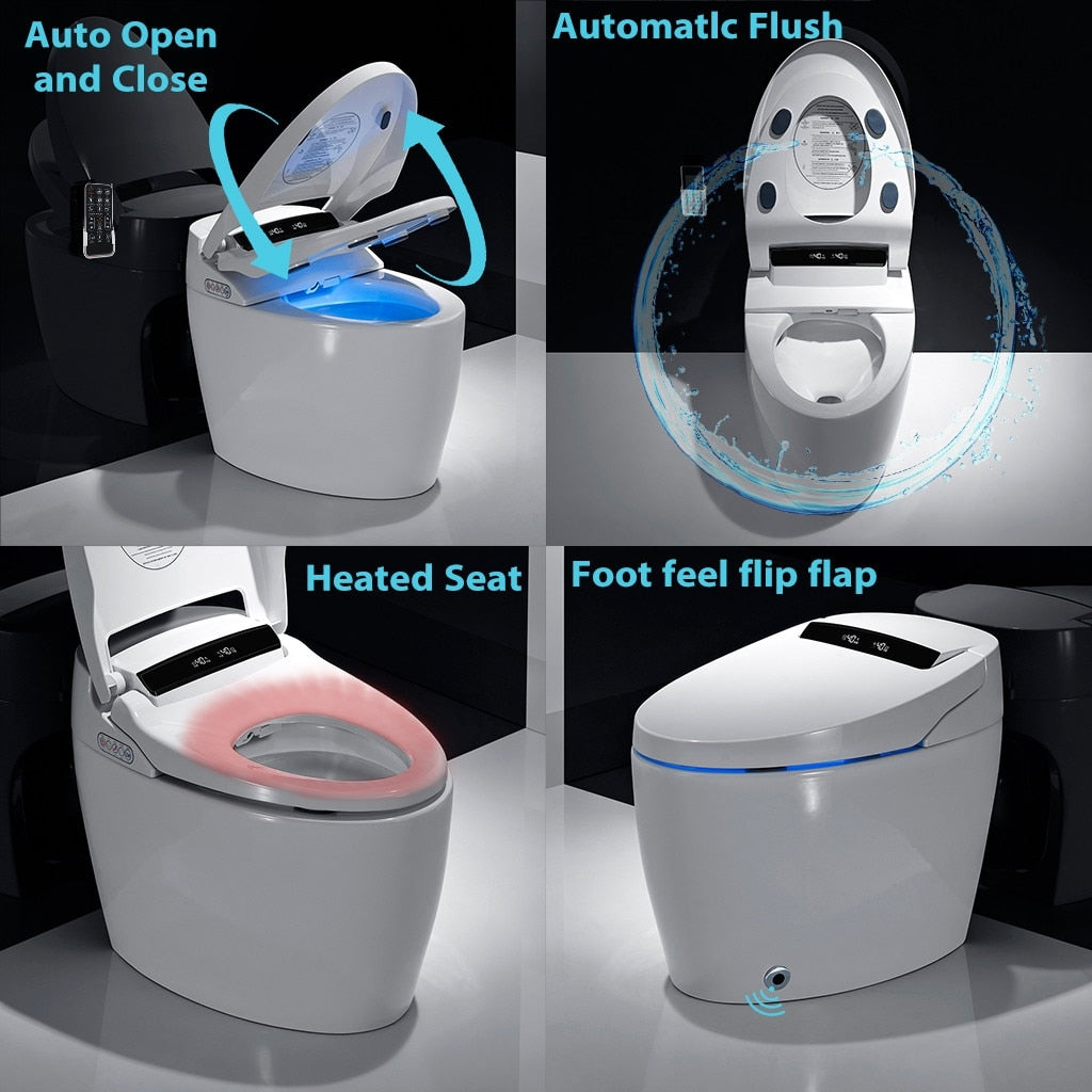 Elongated One Piece Smart Toilet