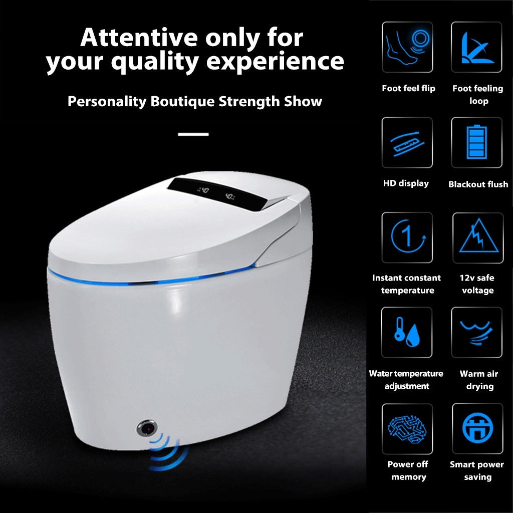 Elongated One Piece Smart Toilet