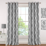 Elrene Emery Blackout Room Darkening Grommet Linen Curtain Panel