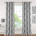 Elrene Emery Blackout Room Darkening Grommet Linen Curtain Panel