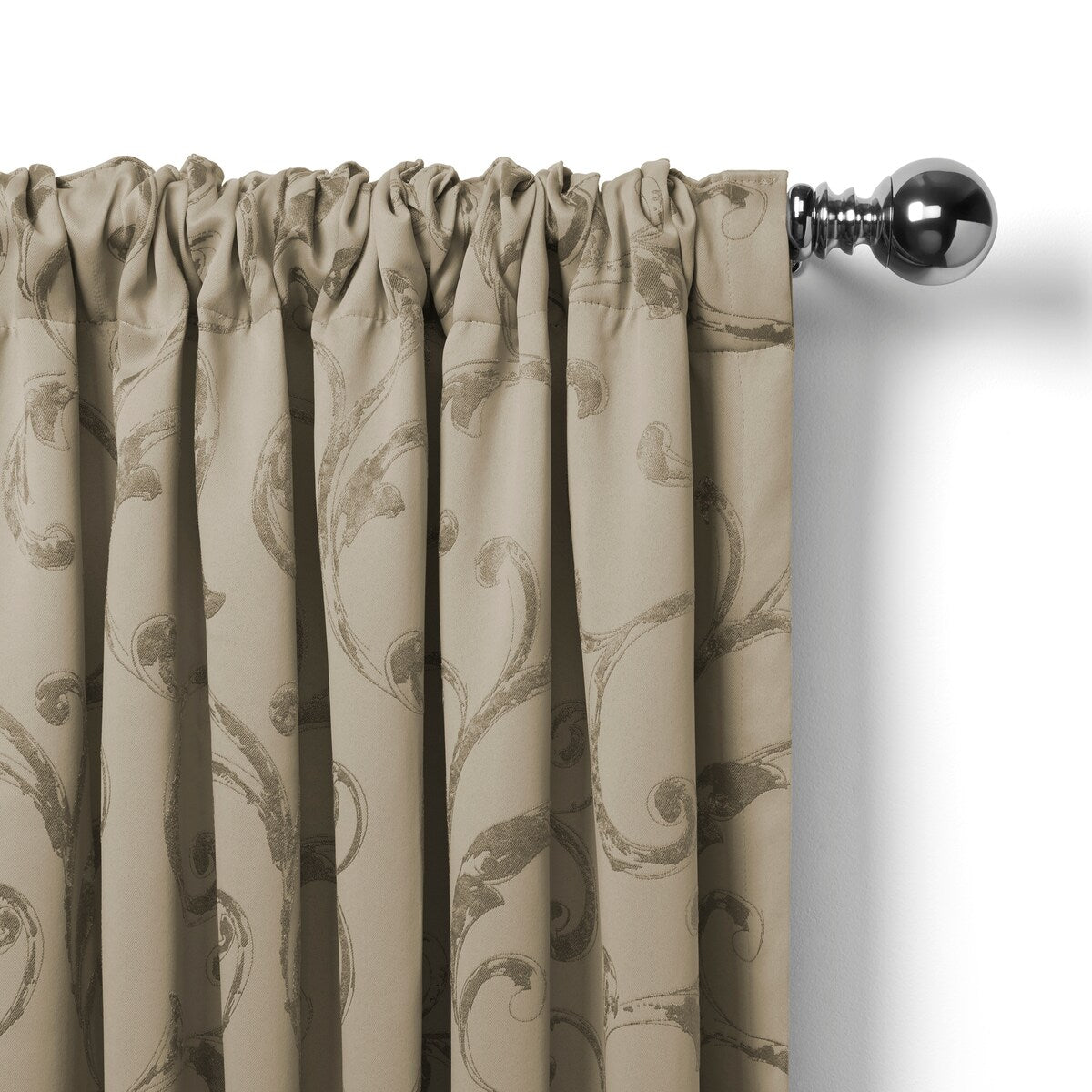 Elrene Mia Jacquard Blackout Scallop Window Valance - 52" w x 19" l
