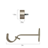 Elrene Serena Adjustable Window Curtain Rod and Cap Shaped Finial