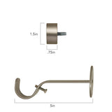 Elrene Serena Adjustable Window Curtain Rod and Cap Shaped Finial