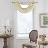 Elrene Versailles Faux Silk Waterfall Window Valance - 52" w x 36" l