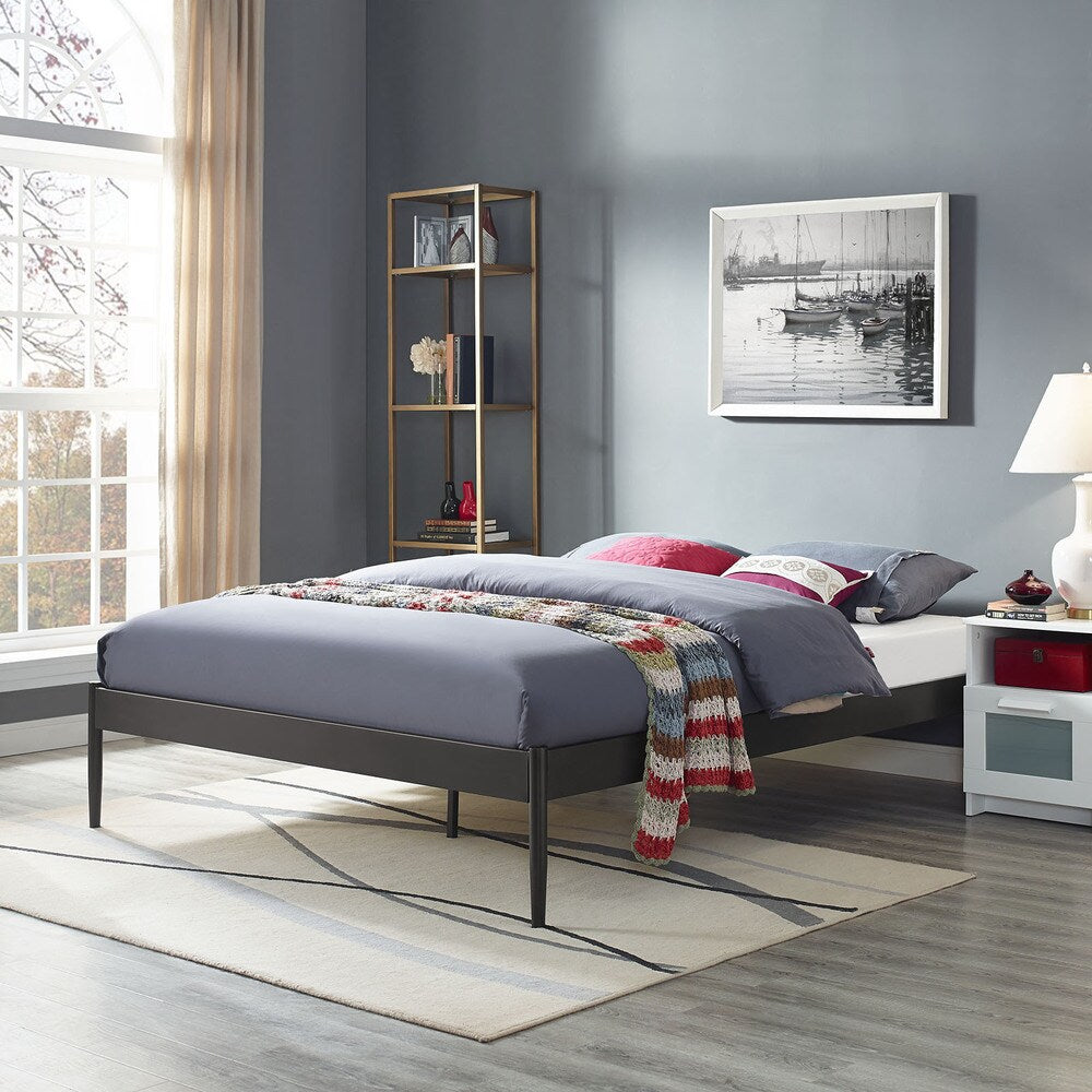 Elsie Fabric Bed Frame in Brown