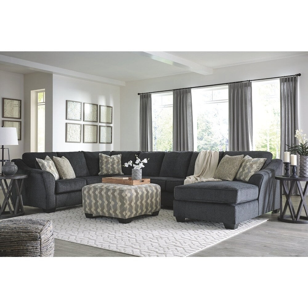 Eltmann 4-Piece Sectional with Right Arm Facing Chaise - Slate