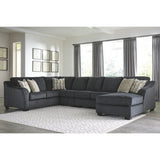 Eltmann 4-Piece Sectional with Right Arm Facing Chaise - Slate