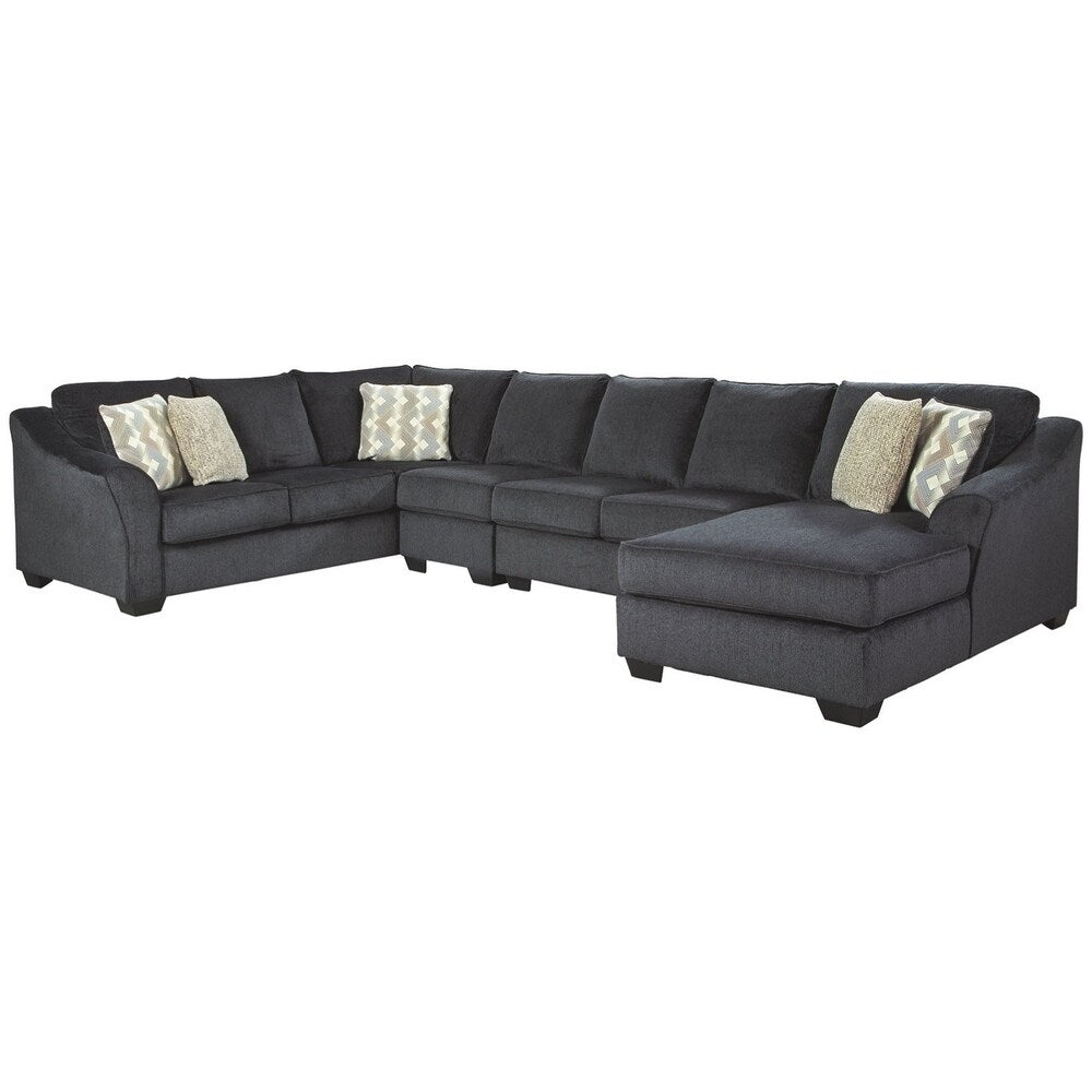 Eltmann 4-Piece Sectional with Right Arm Facing Chaise - Slate