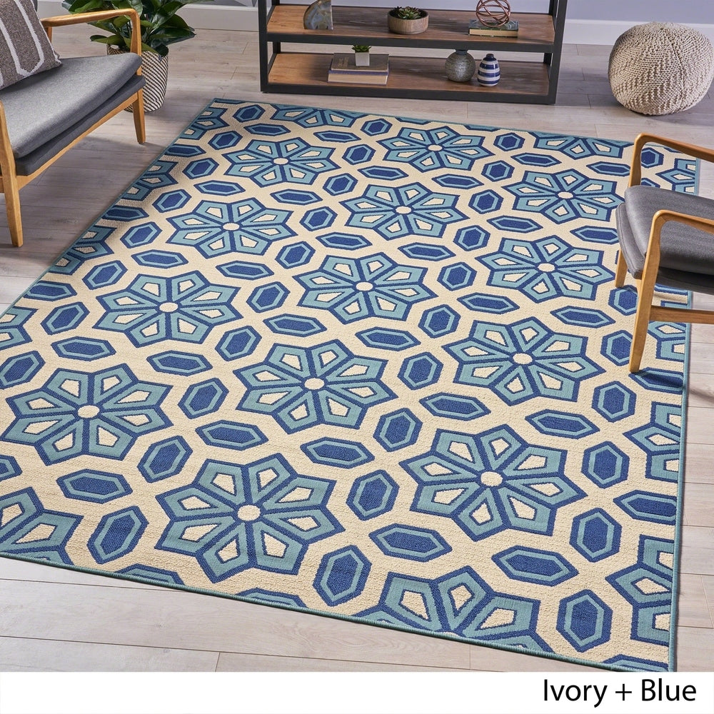 Elvina Indoor Geometric Area Rug by Christopher Knight Home - 7'10 x 10'10