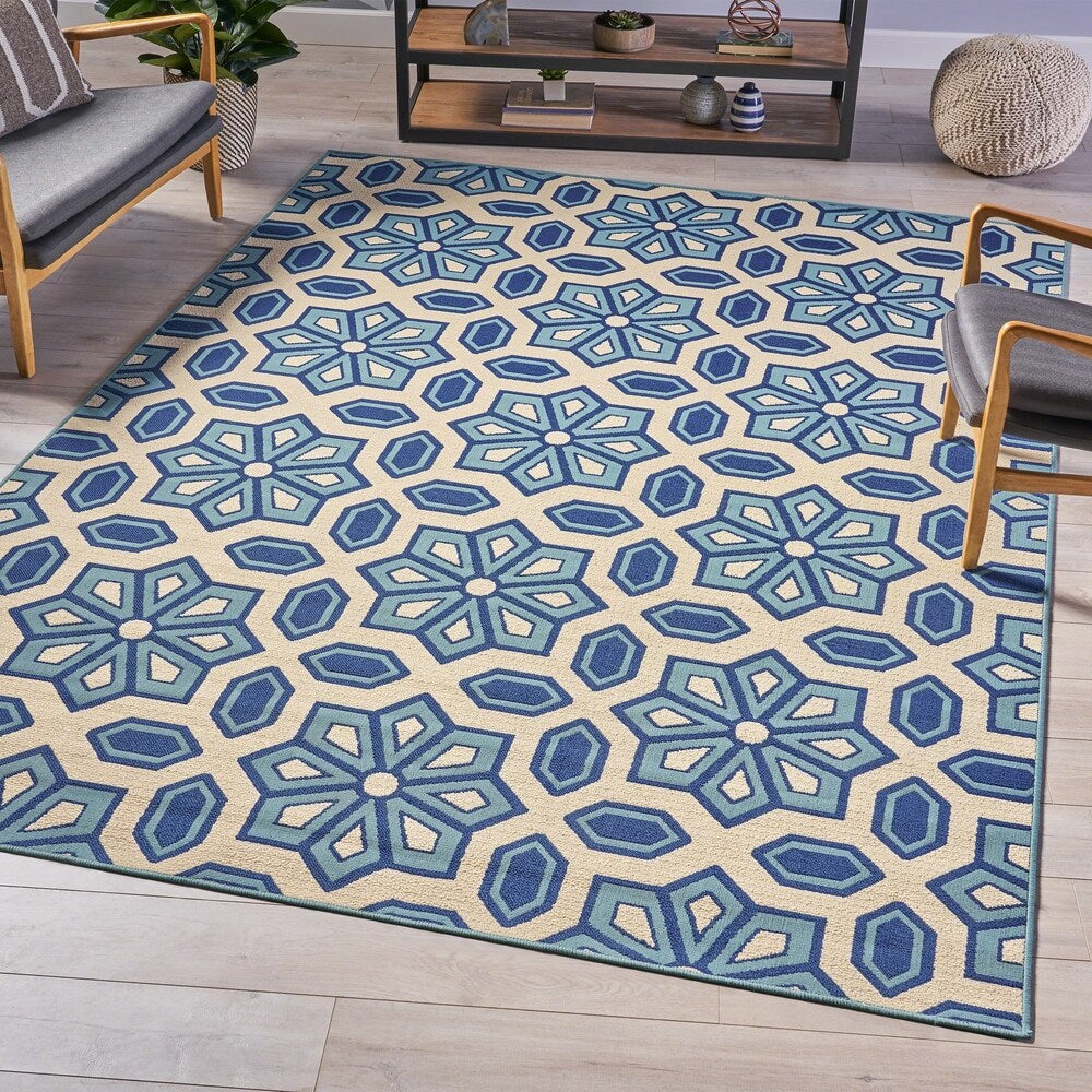 Elvina Indoor Geometric Area Rug by Christopher Knight Home - 7'10 x 10'10