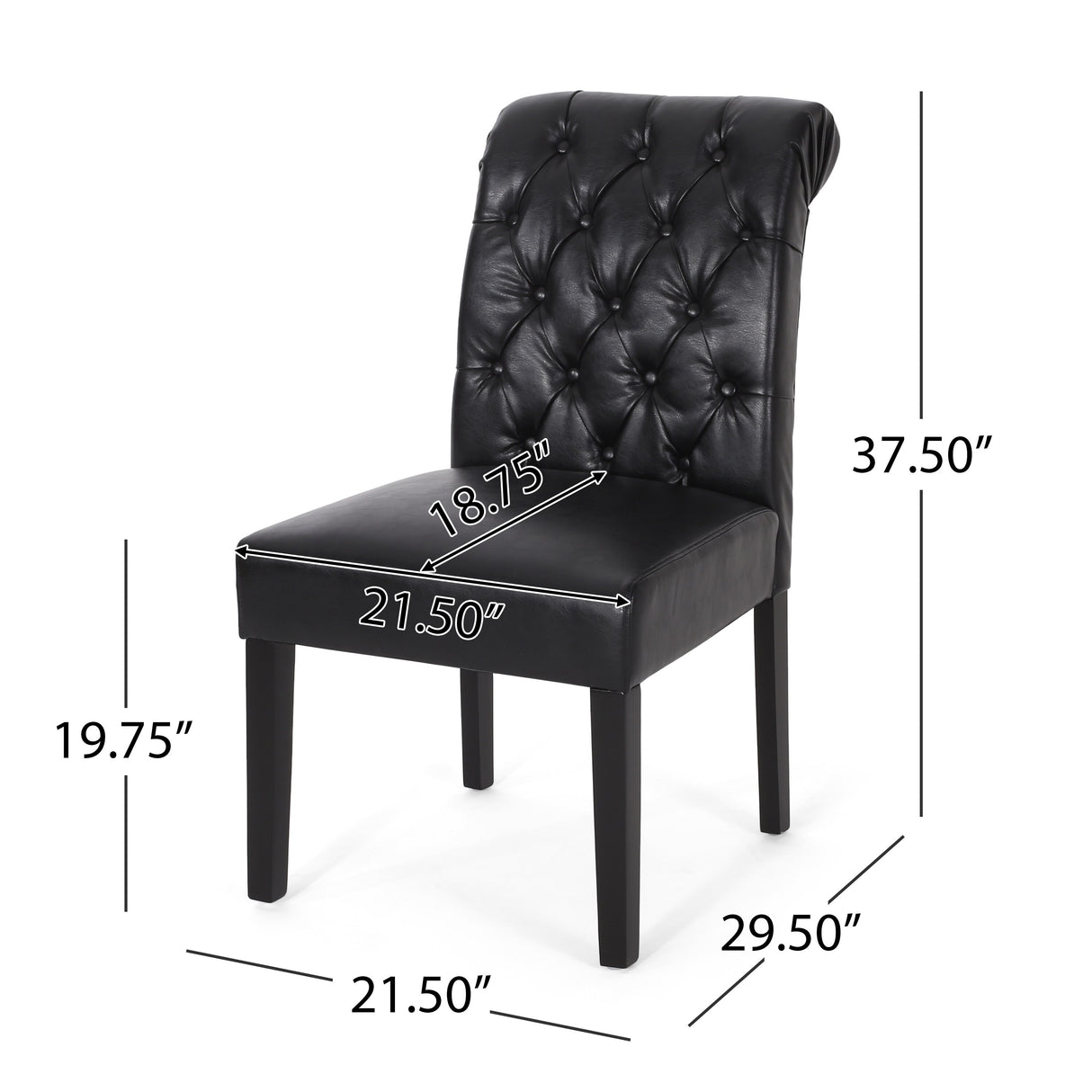 Elwood Tufted Rolltop Dining Chairs (Set of 4) by Christopher Knight Home
