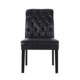 Elwood Tufted Rolltop Dining Chairs (Set of 4) by Christopher Knight Home