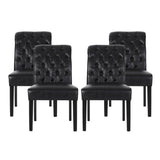 Elwood Tufted Rolltop Dining Chairs (Set of 4) by Christopher Knight Home