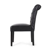 Elwood Tufted Rolltop Dining Chairs (Set of 4) by Christopher Knight Home