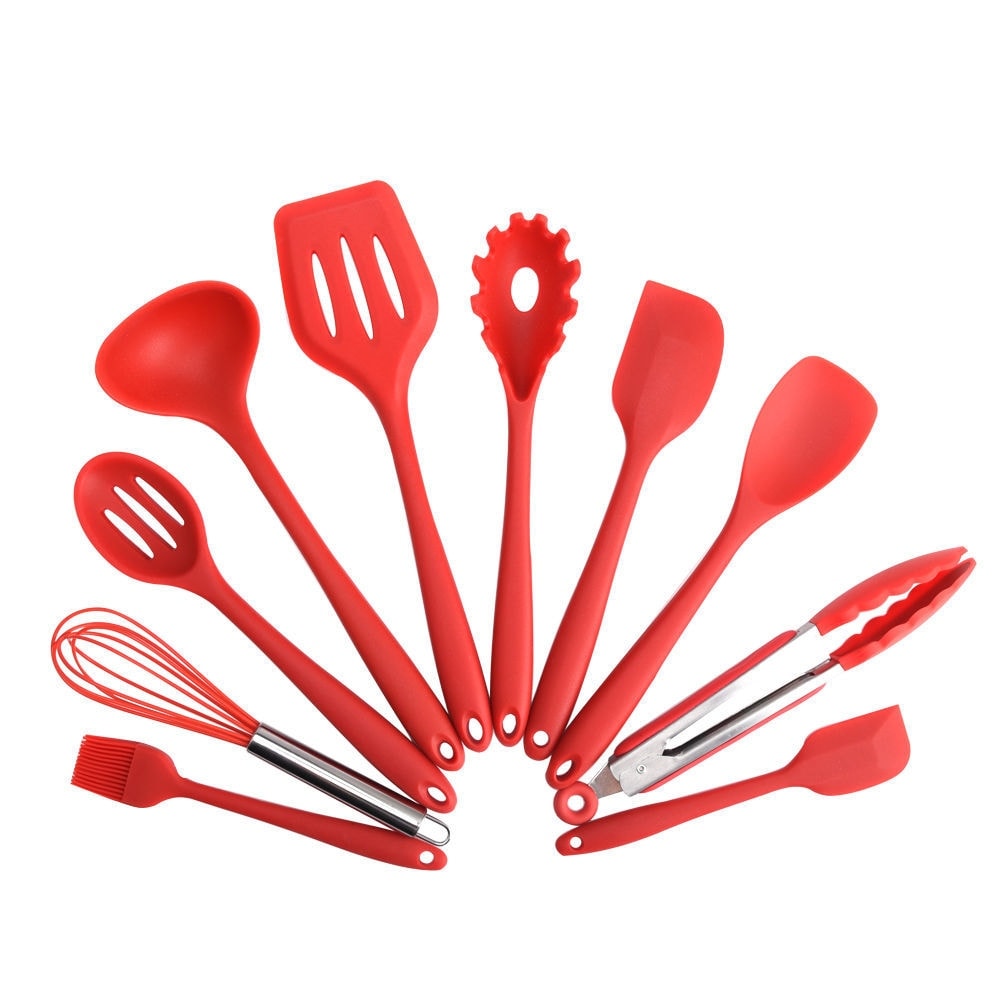 Elyon 10 Piece Silicone Kitchen Cooking Utensils Set - 10 Piece