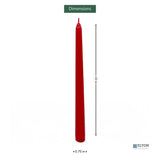 Elyon 10 inch Colored Taper Candle Unscented 8 Hour Burn Time