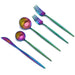 Elyon Lea Matte Colored Stainless Steel Flatware Set 20 Pieces